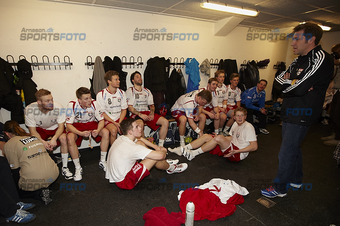 Glade spillere fra Ajax Kbenhavn i omkldningsrummet