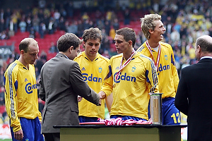 Daniel Agger (Brndby IF), Johan Elmander (Brndby IF), Kim Daugaard (Brndby IF)