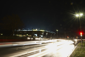 Brndby Stadion by night