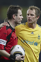 Remco van der Schaaf (Brndby IF), Michael Johansen, dommer