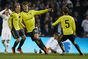 Nicolaj Agger, m�lscorer (Br�ndby IF), Jan Frederiksen (Br�ndby IF), Michael Krohn-Dehli (Br�ndby IF)
