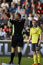 Michael Krohn-Dehli (Br�ndby IF) udvises af Michael Svendsen, dommer