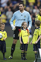 Stephan Andersen (Brndby IF) med maskot