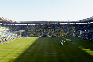 Oversigtsbilled af Brndby Stadion med tifo