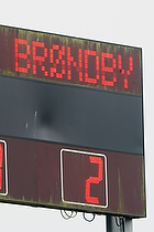 Mltavlen viser 0-2 til Brndby IF over SnderjyskE