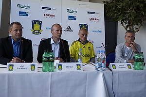 Jan Lockhart (Brndby IF), Ole Bjur, sportschef (Brndby IF), Mikkel Thygesen (Brndby IF), Henrik Jensen, cheftrner (Brndby IF)