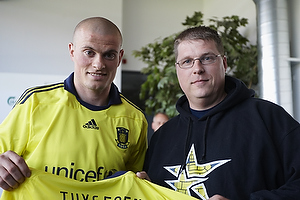 Mikkel Thygesen (Brndby IF), Claus Helgesen, formand (Brndby Support)