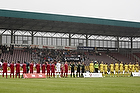 FC Nordsjlland og AC Horsens holder et minuts stilhed for at minde ofrene for terrorangrebet i Oslo, Norge