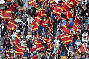 FCN-fans med flag