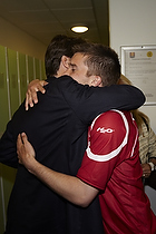 Andreas Laudrup (FC Nordsjlland) lyknskes af sin far Michael Laudrup