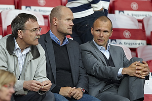 Sten Lerche, bestyrelsesformand (Brndby IF), Johnny Nederskov Nielsen, bestyrelsesmedlem (Brndby IF), Ole Bjur, sportschef (Brndby IF)