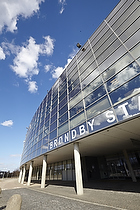 Brndby Stadion i solen