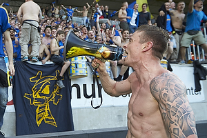 Mikkel Thygesen (Brndby IF) taler til fans