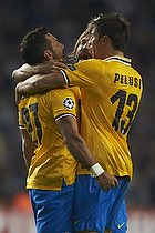 Fabio Quagliarella, m�lscorer (Juventus FC), Andrea Pirlo (Juventus FC), Federico Peluso (Juventus FC)