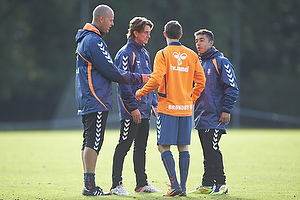 Claus Nrgaard, assistenttrner (Brndby IF), Thomas Frank, cheftrner (Brndby IF), Alexander Szymanowski (Brndby IF)