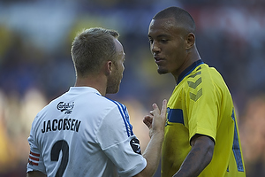 Lars Jacobsen, anfrer (FC Kbenhavn), Kenneth Zohore (Brndby IF)