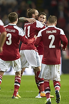 Nicklas Bendtner, mlscorer (Danmark), Daniel Agger, anfrer (Danmark), Niki Zimling (Danmark), Andreas Bjelland (Danmark)