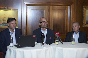 Lars Berendt, kommunikationschef (DBU), Claus Bretton-Meyer, administrerende direktr (DBU), Allan Hansen, formand (DBU)