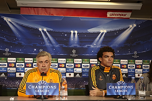 Carlo Ancelotti, cheftrner (Real Madrid CF), Pepe (Real Madrid CF)