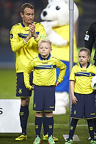 Dagens maskot med Thomas Kahlenberg (Brndby IF)