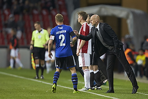 Lars Jacobsen, anfrer (FC Kbenhavn), Stle Solbakken, cheftrner (FC Kbenhavn)