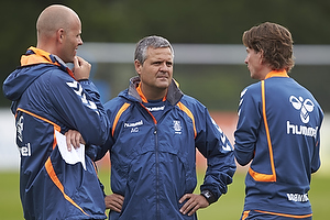 Claus Nørgaard, assistenttræner (Brøndby IF), Albert Capellas, førsteassistent (Brøndby IF), Thomas Frank, cheftræner (Brøndby IF)