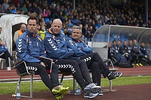 Jan Hoffmann, mlmandstrner  (Brndby IF), Claus Nrgaard, assistenttrner (Brndby IF), Albert Capellas, frsteassistent (Brndby IF)