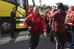 Brendan Rodgers, manager (Liverpool FC) ankommer til Brndby Stadion