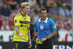 Simon Makienok Christoffersen (Brndby IF), Michael Tykgaard, dommer