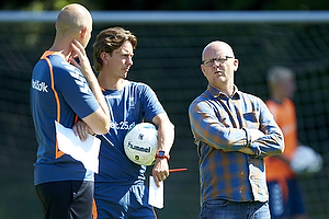 Claus Nrgaard, assistenttrner (Brndby IF), Thomas Frank, cheftrner (Brndby IF), Per Rud, sportschef (Brndby IF)