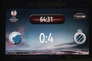 Mltavlen hvor FC Kbenhavn er bagud med 0-4 til Club Brugge KV