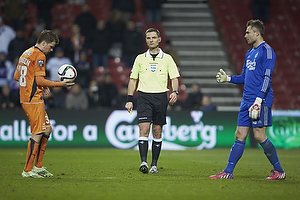 Nicolai Poulsen (Randers FC), Anders Poulsen, dommer, Stephan Andersen (FC Kbenhavn)