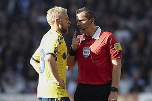 Johan Larsson (Brndby IF), Michael Tykgaard, dommer