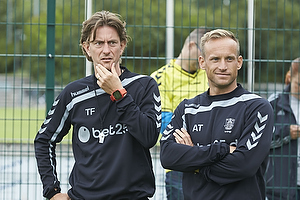 Thomas Frank, cheftrner (Brndby IF), Ahron Thode, fysisktrner (Brndby IF)