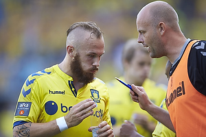 Magnus Eriksson (Brndby IF), Claus Nrgaard, assistenttrner (Brndby IF)