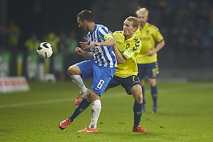 Magnus Lekven (Esbjerg fB), Thomas Kahlenberg, anfrer (Brndby IF)
