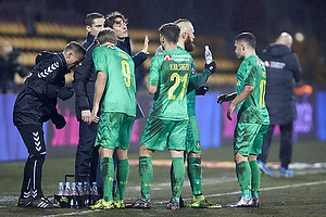 Thomas Frank, cheftrner (Brndby IF), Teemu Pukki (Brndby IF), Andrew Hjulsager (Brndby IF), Riza Durmisi (Brndby IF)