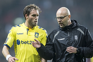 Johan Elmander (Brndby IF), Claus Nrgaard, assistenttrner (Brndby IF)