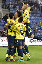 Christian Nrgaard (Brndby IF), Lebogang Phiri (Brndby IF), Johan Larsson, anfrer (Brndby IF)