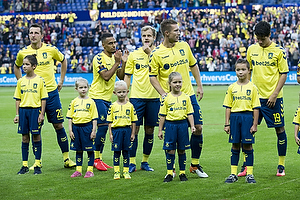 Kamil Wilczek (Brndby IF), Lebogang Phiri (Brndby IF), Teemu Pukki (Brndby IF), Martin Albrechtsen (Brndby IF), Christian Nrgaard (Brndby IF)