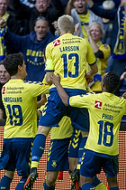 Johan Larsson (Brndby IF), Lebogang Phiri (Brndby IF), Christian Nrgaard (Brndby IF)