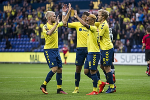 Johan Larsson, anfrer (Brndby IF), Hany Mukhtar (Brndby IF), Teemu Pukki (Brndby IF)