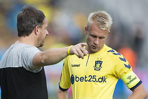 Alexander Zorniger, cheftrner (Brndby IF), Johan Larsson, anfrer (Brndby IF)