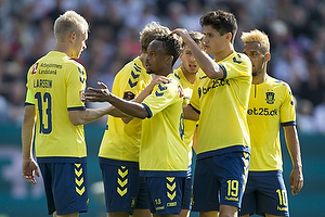 Johan Larsson, anfrer (Brndby IF), Hany Mukhtar (Brndby IF), Christian Nrgaard (Brndby IF)