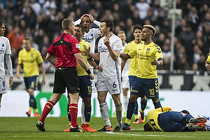 Jakob Kehlet, dommer , Frederik Holst (Brndby IF), William Kvist (FC Kbenhavn)