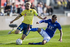 Johan Larsson, anfrer (Brndby IF), Thomas G. Christensen (Lyngby BK)