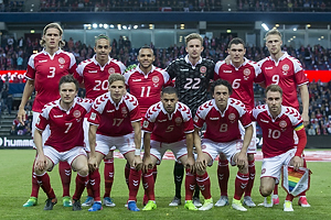 Jannik Vestergaard (Danmark), Yussuf Yurary Poulsen (Danmark), Martin C. Braithwaite (Danmark), Frederik Rnnow (Danmark), Andreas Christensen (Danmark), Nicolai Jrgensen (Danmark), William Kvist Jrgensen (Danmark), Jens Stryger Larsen (Danmark), Riza Durmisi (Danmark), Thomas Delaney (Danmark), Christian Eriksen, anfrer (Danmark)