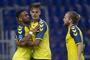 Kevin Mensah, mlscorer (Brndby IF), Jan Kliment (Brndby IF), Kasper Fisker (Brndby IF)