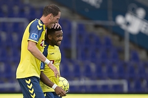 Benedikt Rcker (Brndby IF), Kevin Mensah, mlscorer (Brndby IF)