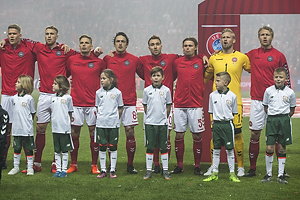 Andreas Cornelius (Danmark), Nicolai Jrgensen (Danmark), Jens Stryger Larsen (Danmark), Thomas Delaney (Danmark), Christian Eriksen (Danmark), Peter Ankersen (Danmark), Kasper Schmeichel (Danmark), Simon Kjr (Danmark)